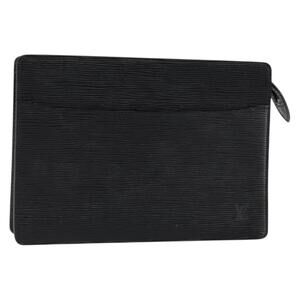 LOUIS VUITTON Epi Pochette Homme Clutch Bag Black Noir M52522 LV Auth ep11385
